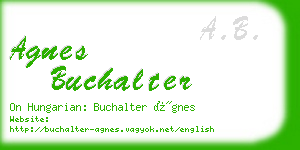 agnes buchalter business card